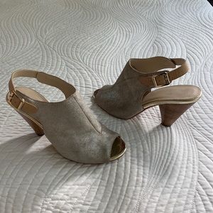 Seychelles Peep Toe Open Back Heels